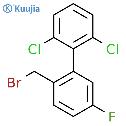2'-Bromomethyl-2,6-dichloro-5'-fluoro-biphenyl structure