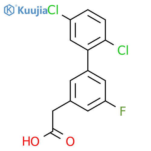 (2',5'-Dichloro-5-fluoro-biphenyl-3-yl)-acetic acid structure