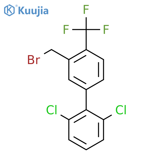 3'-Bromomethyl-2,6-dichloro-4'-trifluoromethyl-biphenyl structure
