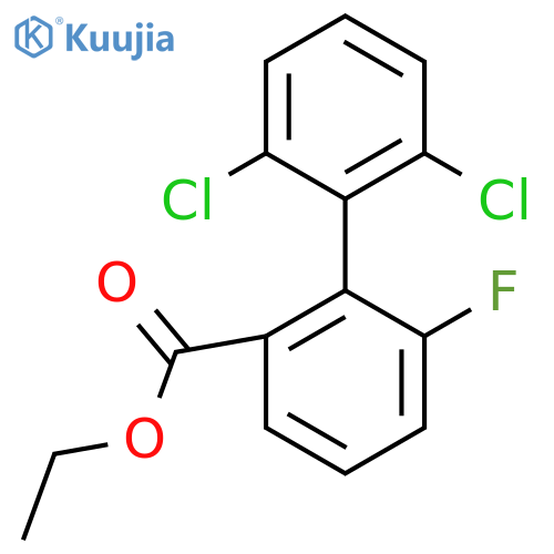 2',6'-Dichloro-6-fluoro-biphenyl-2-carboxylic acid ethyl ester structure
