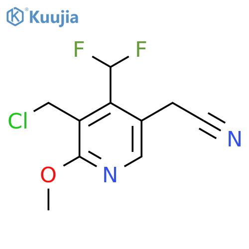 3-(Chloromethyl)-4-(difluoromethyl)-2-methoxypyridine-5-acetonitrile structure