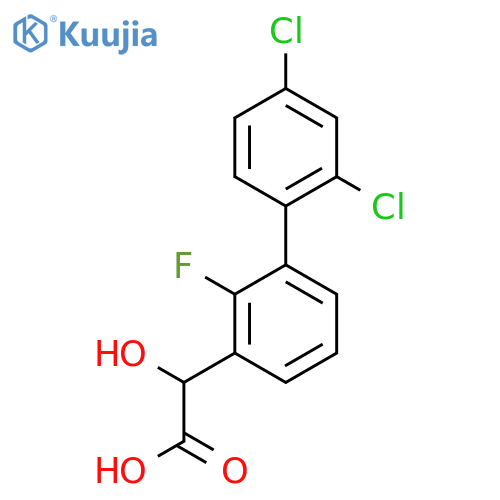Hydroxy-(2',4'-dichloro-2-fluoro-biphenyl-3-yl)-acetic acid structure