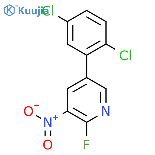 5-(2,5-Dichlorophenyl)-2-fluoro-3-nitropyridine structure