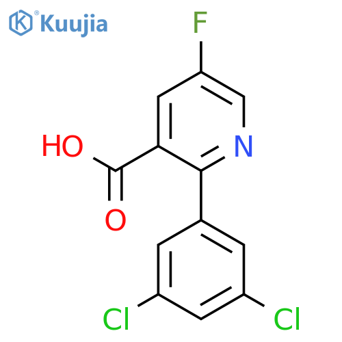 2-(3,5-Dichlorophenyl)-5-fluoronicotinic acid structure