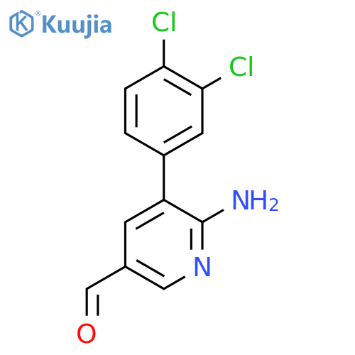 6-Amino-5-(3,4-dichlorophenyl)nicotinaldehyde structure