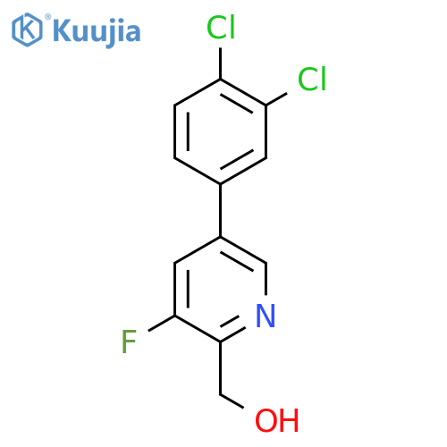 5-(3,4-Dichlorophenyl)-3-fluoropyridine-2-methanol structure