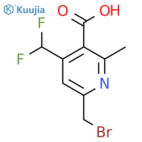 6-(Bromomethyl)-4-(difluoromethyl)-2-methylpyridine-3-carboxylic acid structure
