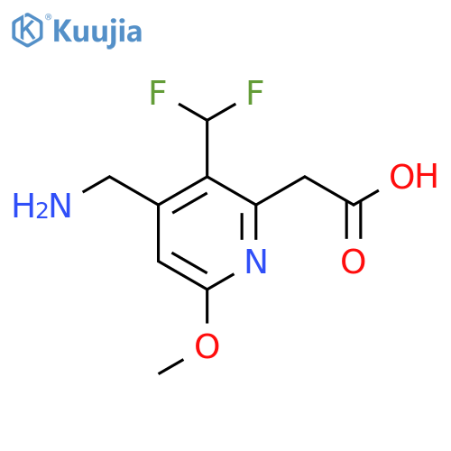 4-(Aminomethyl)-3-(difluoromethyl)-6-methoxypyridine-2-acetic acid structure