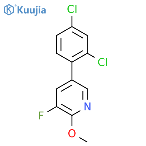 5-(2,4-Dichlorophenyl)-3-fluoro-2-methoxypyridine structure