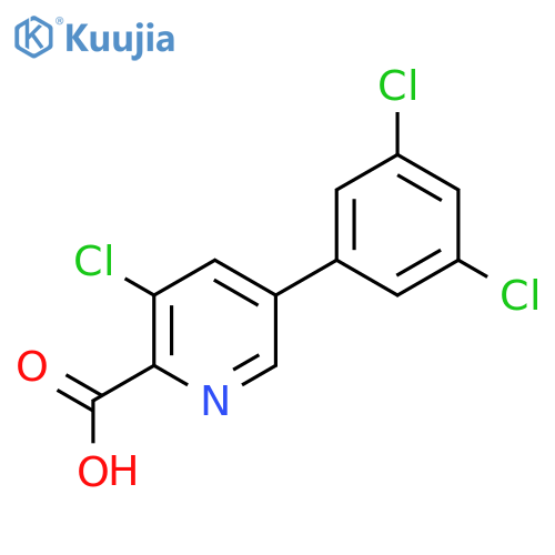 3-Chloro-5-(3,5-dichlorophenyl)picolinic acid structure
