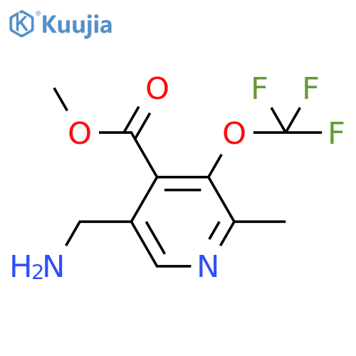 Methyl 5-(aminomethyl)-2-methyl-3-(trifluoromethoxy)pyridine-4-carboxylate structure