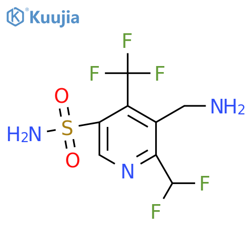 3-(Aminomethyl)-2-(difluoromethyl)-4-(trifluoromethyl)pyridine-5-sulfonamide structure