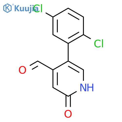 5-(2,5-Dichlorophenyl)-2-hydroxyisonicotinaldehyde structure