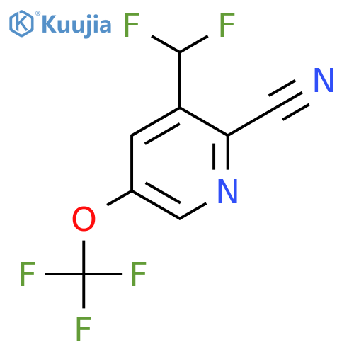 2-Cyano-3-(difluoromethyl)-5-(trifluoromethoxy)pyridine structure