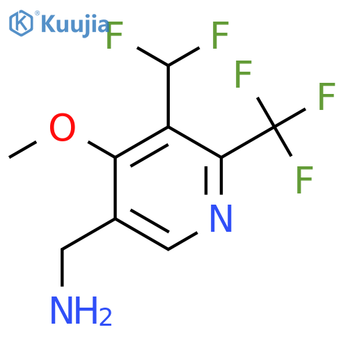 5-(Aminomethyl)-3-(difluoromethyl)-4-methoxy-2-(trifluoromethyl)pyridine structure