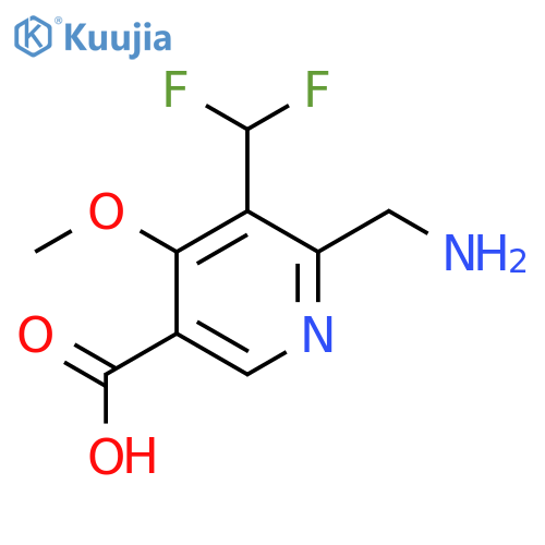 2-(Aminomethyl)-3-(difluoromethyl)-4-methoxypyridine-5-carboxylic acid structure