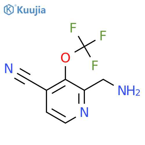 2-(Aminomethyl)-4-cyano-3-(trifluoromethoxy)pyridine structure