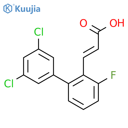 3-(3',5'-Dichloro-3-fluoro-biphenyl-2-yl)-acrylic acid structure