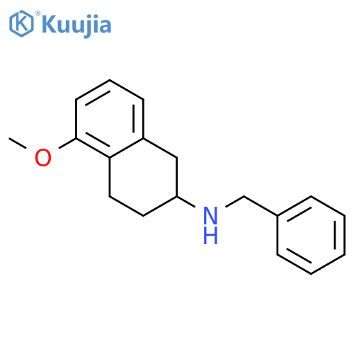1,2,3,4-Tetrahydro-5-methoxy-N-(phenylmethyl)-2-naphthalenamine structure
