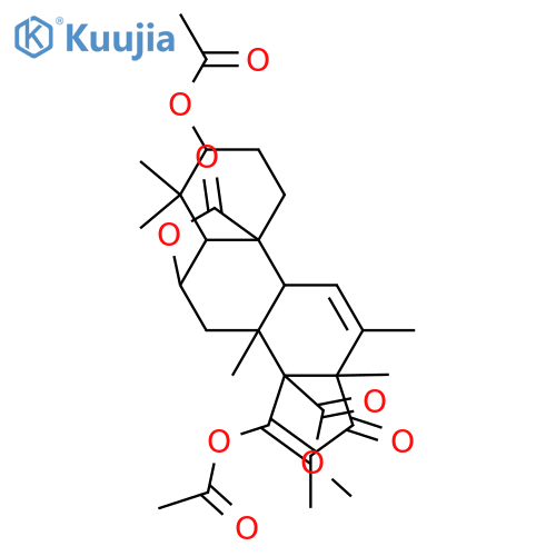 Estra-11,15-diene-10,14-dicarboxylicacid, 3,15-bis(acetyloxy)-6-hydroxy-4,4,8,12,16-pentamethyl-17-oxo-, g-lactone, methyl ester, (3b,5b,6a,8a,9b,10a,13a)- (9CI) structure