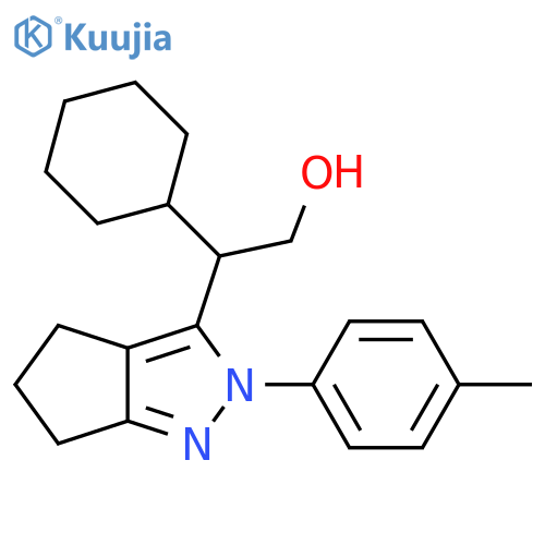 2-CYCLOHEXYL-2-(2-(P-TOLYL)-2,4,5,6-TETRAHYDROCYCLOPENTA[C]PYRAZOL-3-YL)ETHANOL structure