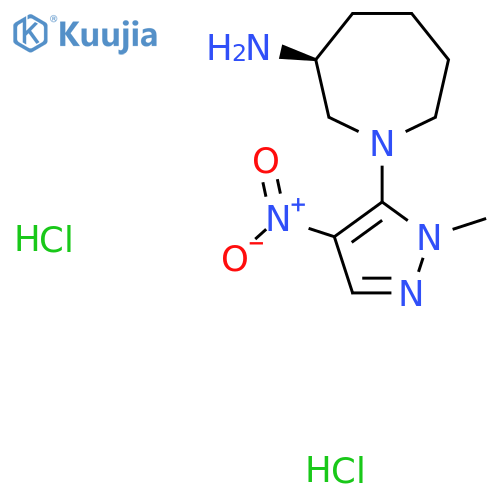 (S)-3-Amino-1-(1-methyl-4-nitro-1H-pyrazol-5-YL)azepane 2hcl structure