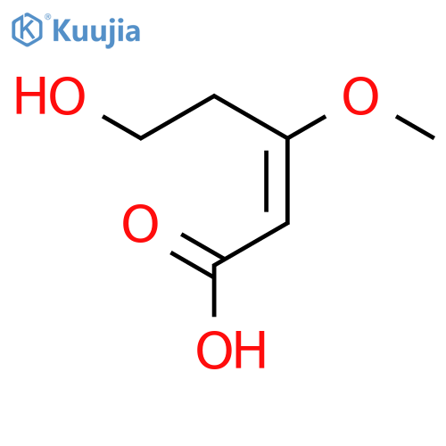 2-Pentenoic acid,5-hydroxy-3-methoxy-, (2E)- structure