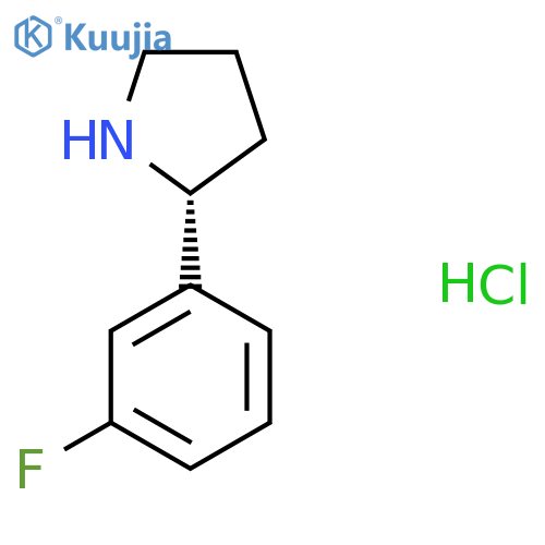 (2R)-2-(3-fluorophenyl)pyrrolidine hydrochloride structure
