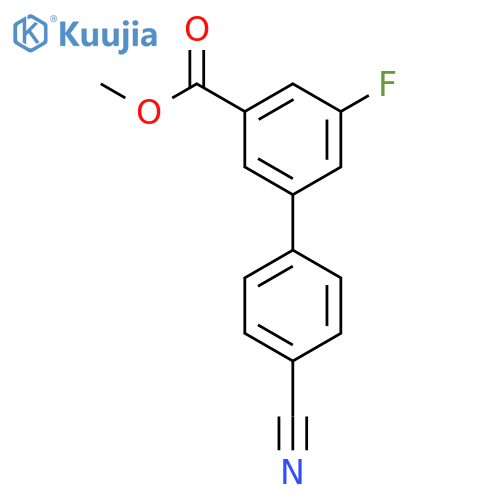 Methyl 3-(4-cyanophenyl)-5-fluorobenzoate structure
