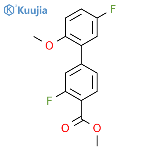 Methyl 2-fluoro-4-(5-fluoro-2-methoxyphenyl)benzoate structure