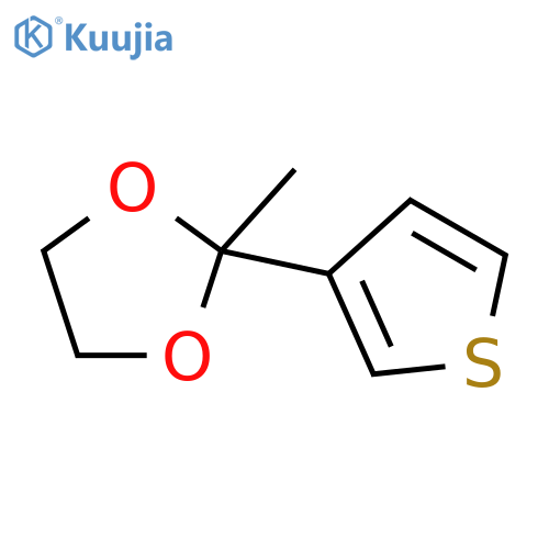 2-methyl-2-(thiophen-3-yl)-1,3-dioxolane structure
