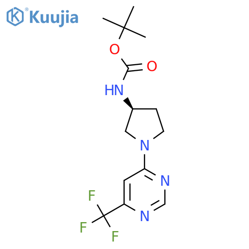 Tert-Butyl N-(3S)-1-[6-(trifluoromethyl)pyrimidin-4-yl]pyrrolidin-3-ylcarbamate structure