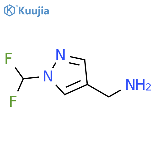 [1-(difluoromethyl)-1H-pyrazol-4-yl]methanamine structure