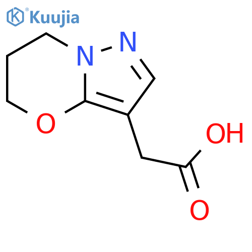 2-{5H,6H,7H-pyrazolo3,2-b1,3oxazin-3-yl}acetic acid structure