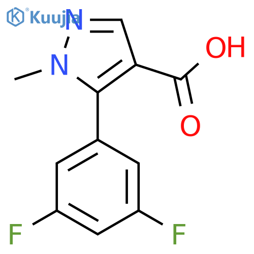 5-(3,5-difluorophenyl)-1-methyl-1H-pyrazole-4-carboxylic acid structure