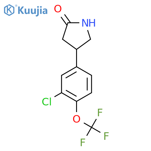 4-3-chloro-4-(trifluoromethoxy)phenylpyrrolidin-2-one structure