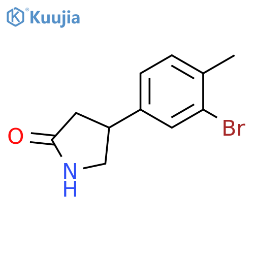 4-(3-bromo-4-methylphenyl)pyrrolidin-2-one structure