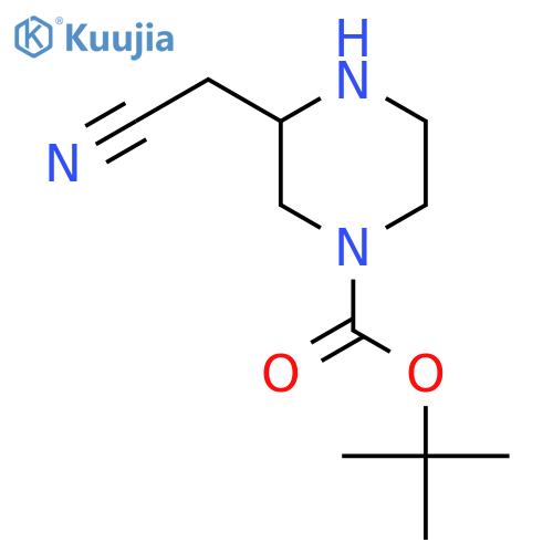 Tert-Butyl 3-(cyanomethyl)piperazine-1-carboxylate structure