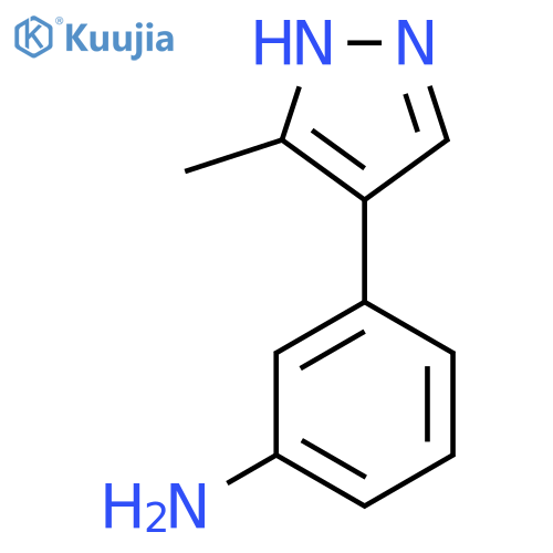 3-(3-methyl-1H-pyrazol-4-yl)aniline structure