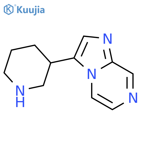 3-{imidazo1,2-apyrazin-3-yl}piperidine structure