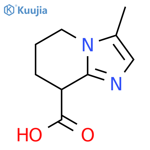 3-methyl-5H,6H,7H,8H-imidazo[1,2-a]pyridine-8-carboxylic acid structure