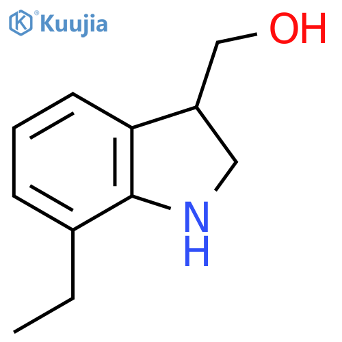(7-ethyl-2,3-dihydro-1H-indol-3-yl)methanol structure