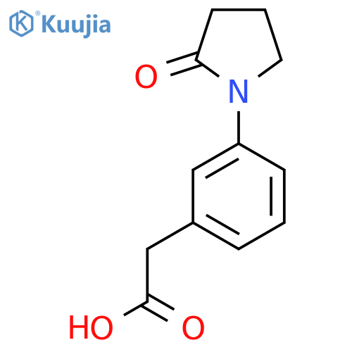 2-3-(2-oxopyrrolidin-1-yl)phenylacetic acid structure
