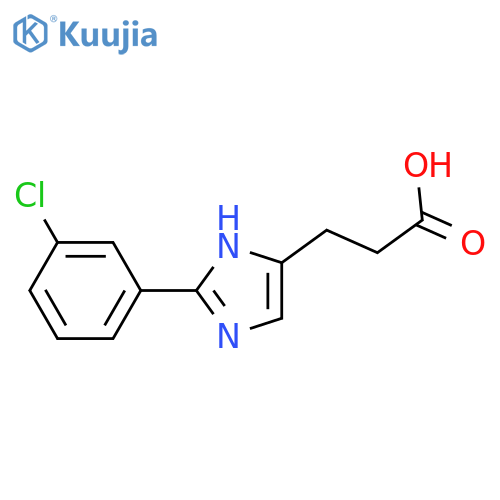 3-[2-(3-chlorophenyl)-1H-imidazol-5-yl]propanoic acid structure