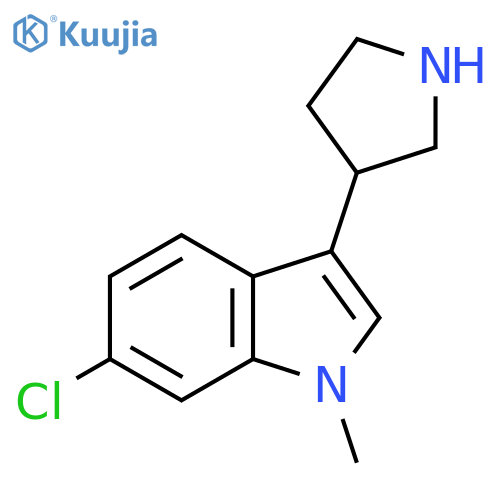 6-chloro-1-methyl-3-(pyrrolidin-3-yl)-1H-indole structure
