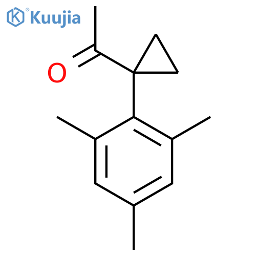 1-1-(2,4,6-trimethylphenyl)cyclopropylethan-1-one structure