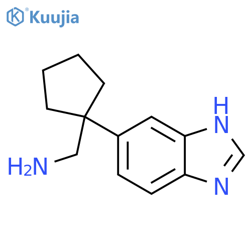 1-(1H-1,3-benzodiazol-5-yl)cyclopentylmethanamine structure