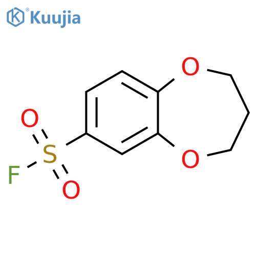 3,4-dihydro-2H-1,5-benzodioxepine-7-sulfonyl fluoride structure