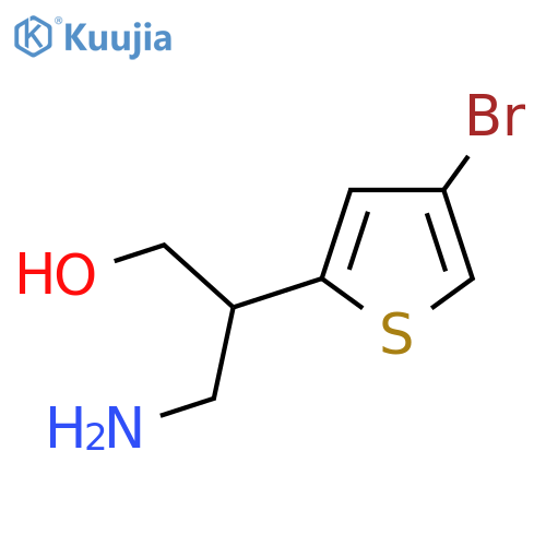 3-amino-2-(4-bromothiophen-2-yl)propan-1-ol structure