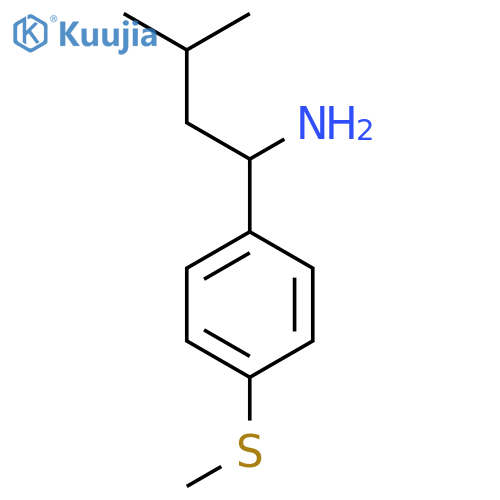 3-methyl-1-4-(methylsulfanyl)phenylbutan-1-amine structure